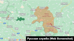 Масштаб украинского наступления на сегодняшний день выделен оранжевым и зелёным цветом