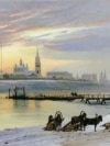 Переправа через Ангару, Николай Добровольский, 1886